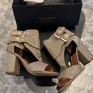 Laurence Dacade Glittering Gold Heeled Sandals